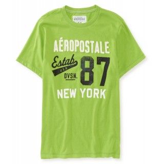 Camiseta Aeropostale Estab 87 Verde L/G